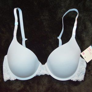 SO NWT Blue Fog Soft Lift Padded T-Shirt Bra ZG61B200Z 34C 36C
